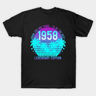 Since 1958 Vintage 63rd Birthday Aesthetic Sunset Palm T-Shirt